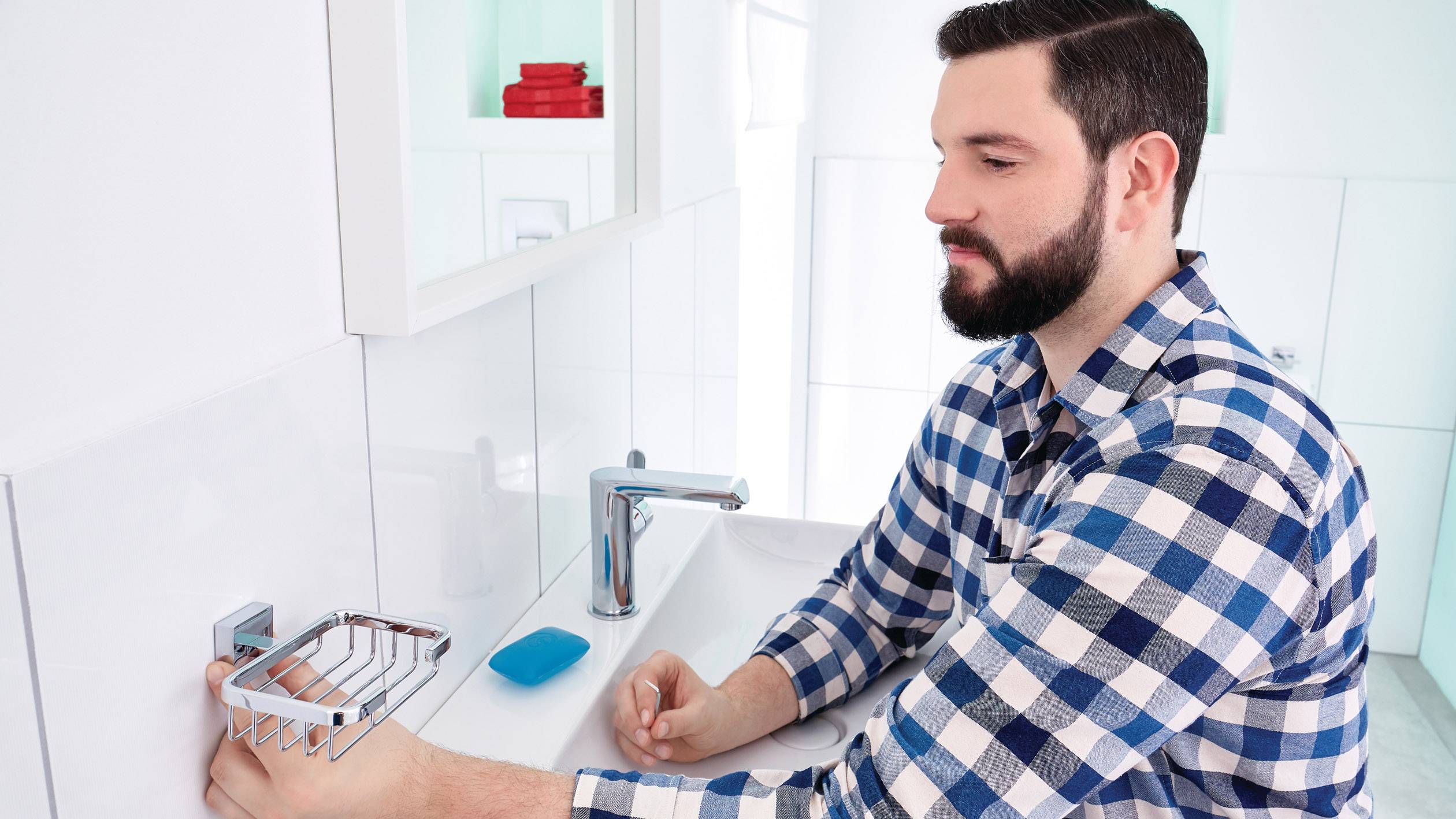 Tesa ekkro 40241-00000-00 Seifenkorb Chrom (glänzend)