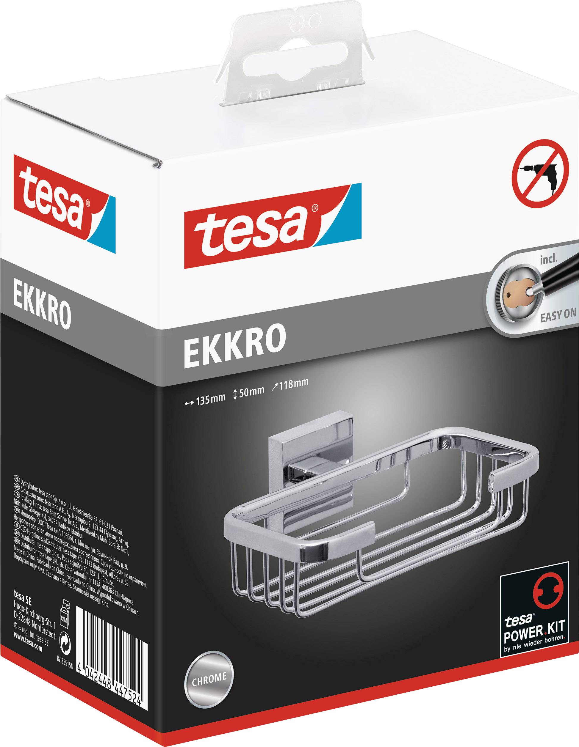 Tesa ekkro 40241-00000-00 Seifenkorb Chrom (glänzend)