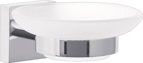 ekkro 40240-00000-00 Seifenschale Chrom (glänzend), Weiß (satiniert)