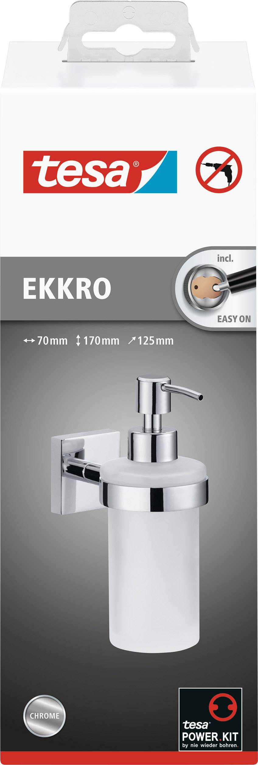 Tesa ekkro 40239-00000-00 Seifenspender Chrom (glänzend)