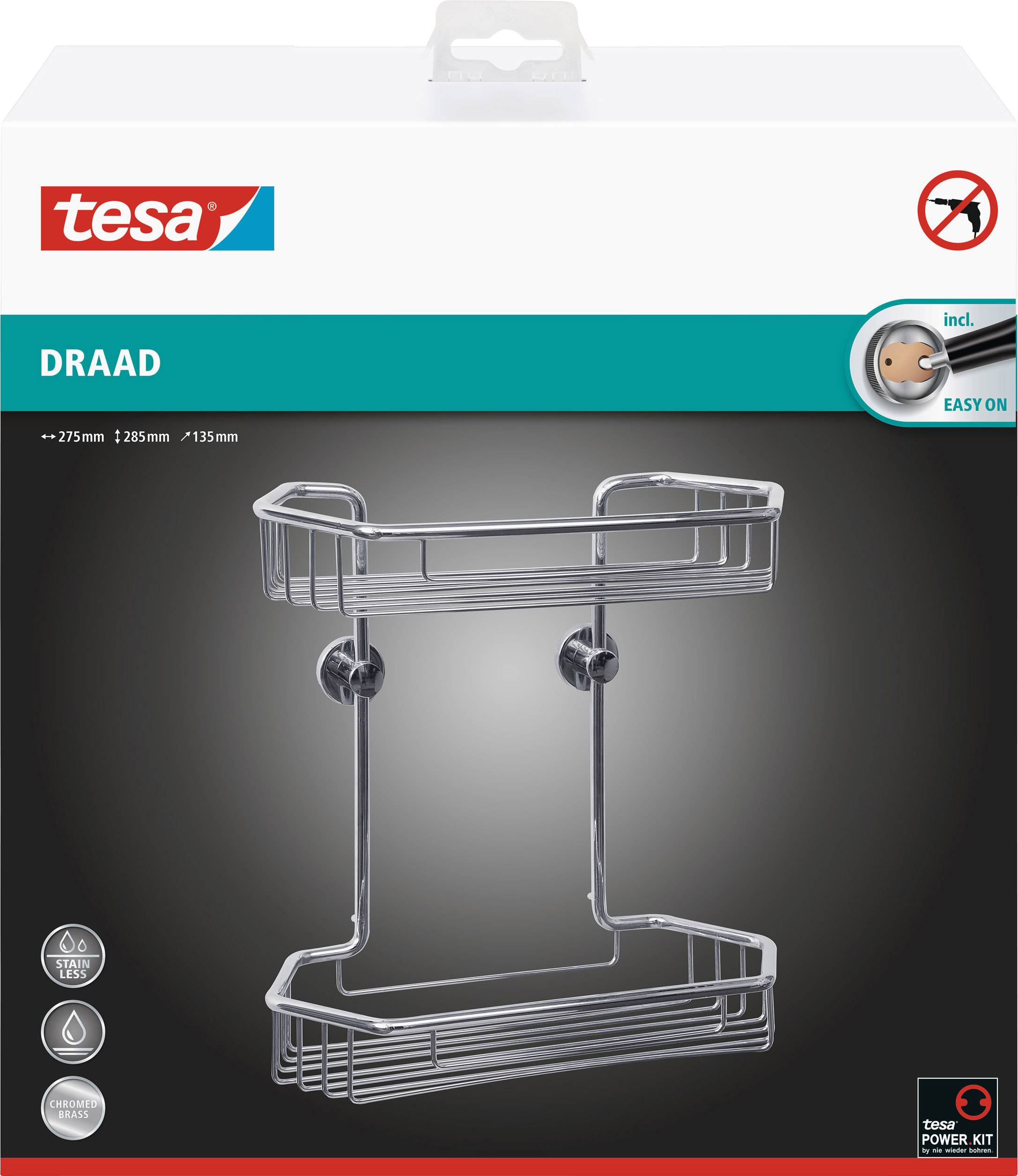 Tesa 40227-00000-00 draad Badablage Klebstoff Chrom (glänzend)