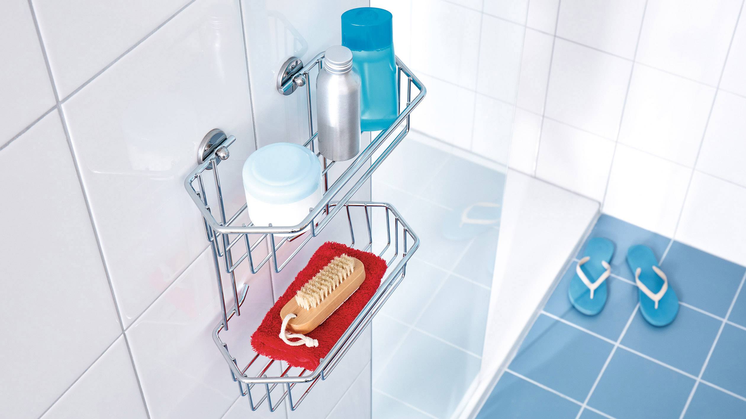 Tesa 40219-00000-00 baath Plus Badablage Klebstoff Chrom (glänzend)