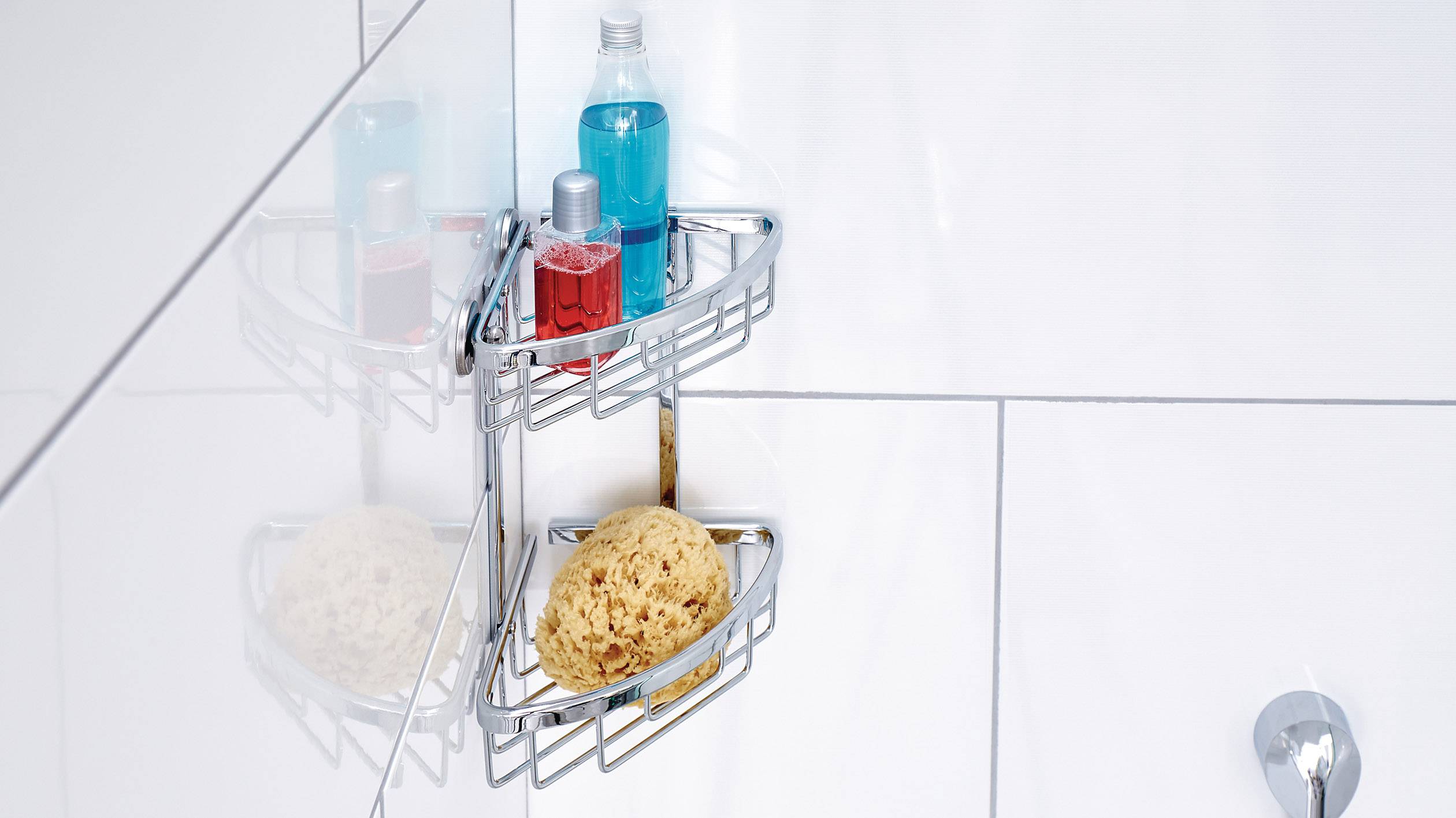 tesa 40205-00000-00 ALUXX Badablage Klebstoff Chrom (glänzend)