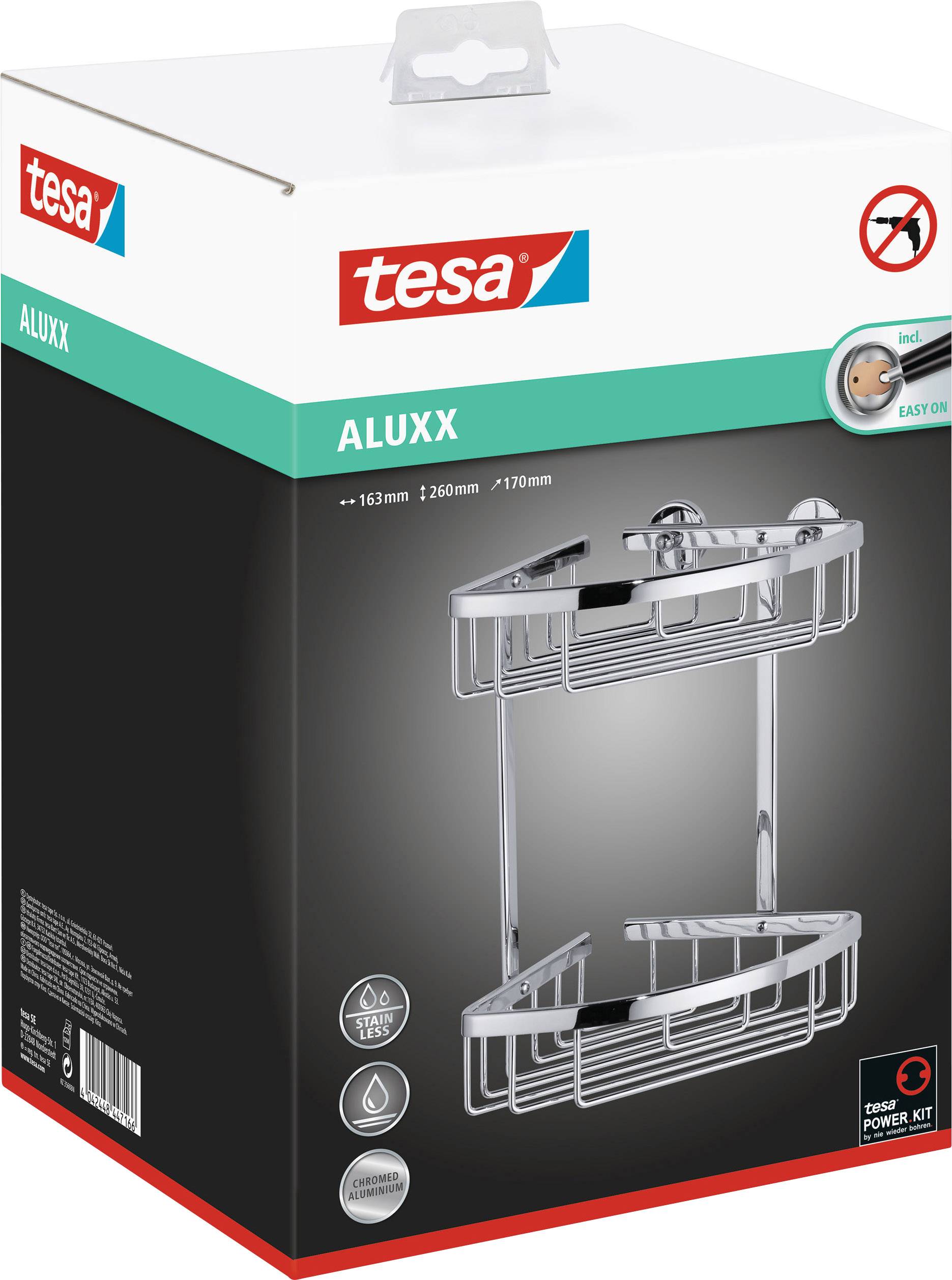 Tesa 40205-00000-00 ALUXX Badablage Klebstoff Chrom (glänzend)