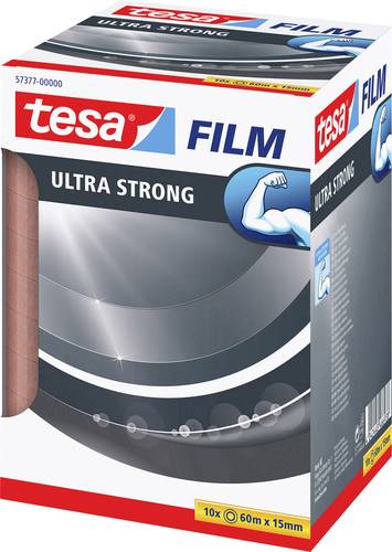 tesafilm ultra strong 57377-00000-02 Klebeband Transparent (L x B) 60m x 15mm 10St.