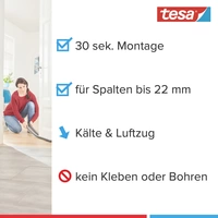 Tesa 05418-00004-01 Türbodendoppeldichtung tesamoll® Weiß (L x B) 0.95m x 25mm 1St. Tesa 05418-00004-01 Türbodendoppeldichtung tesamoll® Weiß (L x B) 0.95m x 25mm 1St.