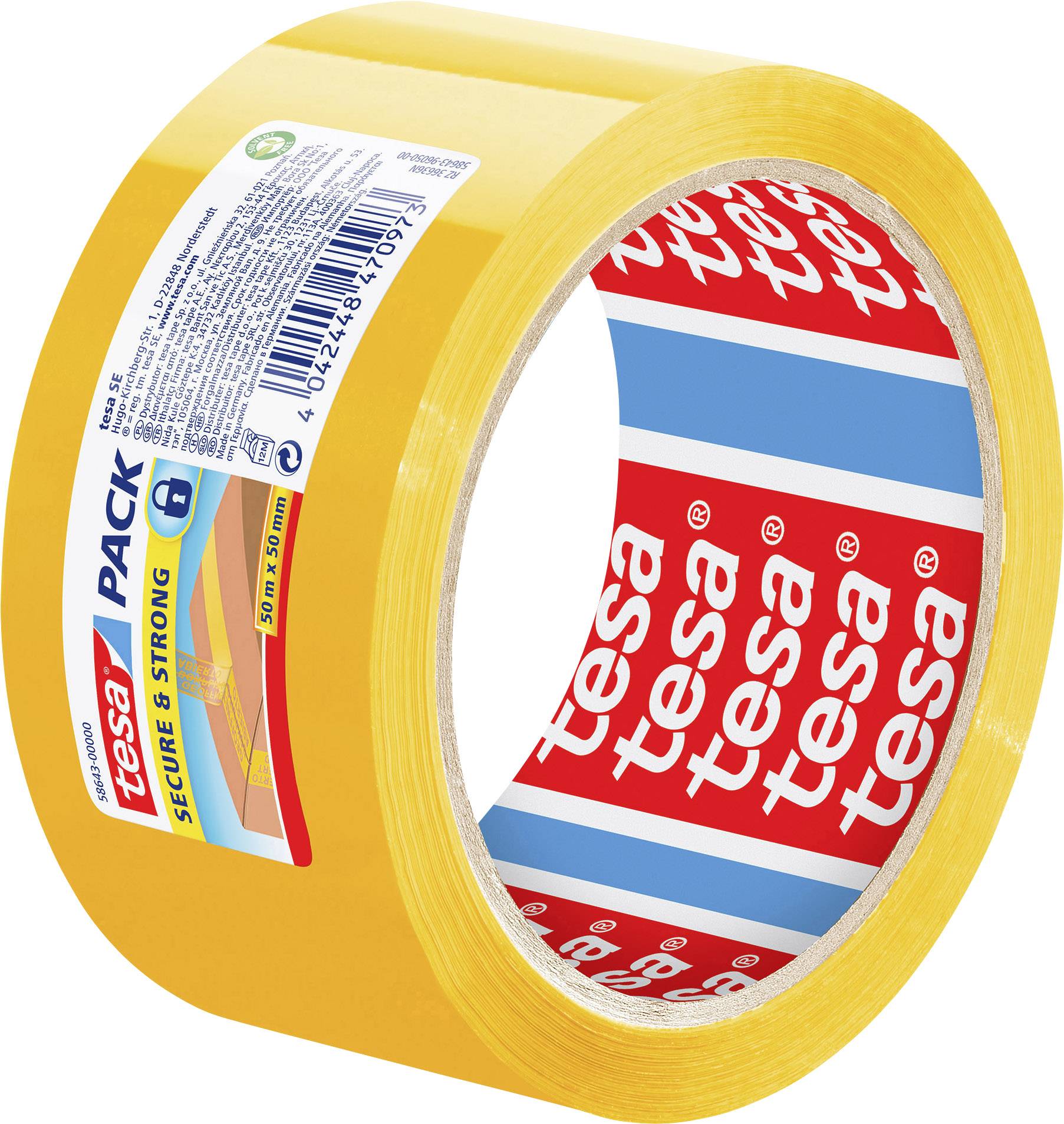 tesa SECURE & STRONG 58643-00000-00 Packband tesapack® Gelb (L x B) 50 m x 50 mm 1 St.