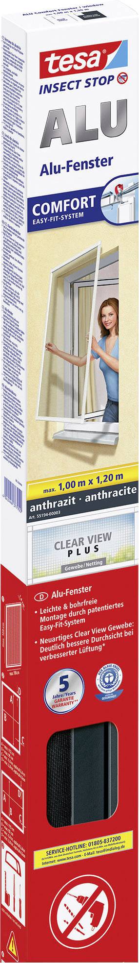 Tesa ALU COMFORT 55194-00003-00 Fliegengitter (B x H) 1000mm x 1200mm Anthrazit 1St.