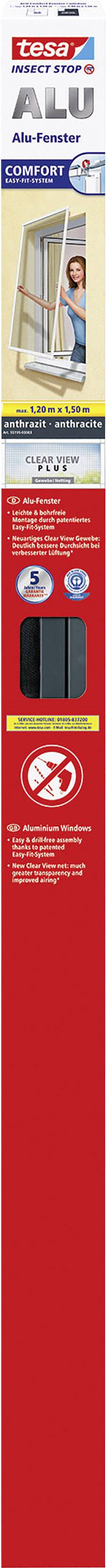 Tesa ALU COMFORT 55195-00003-00 Fliegengitter (B x H) 1200mm x 1500mm Anthrazit 1St.