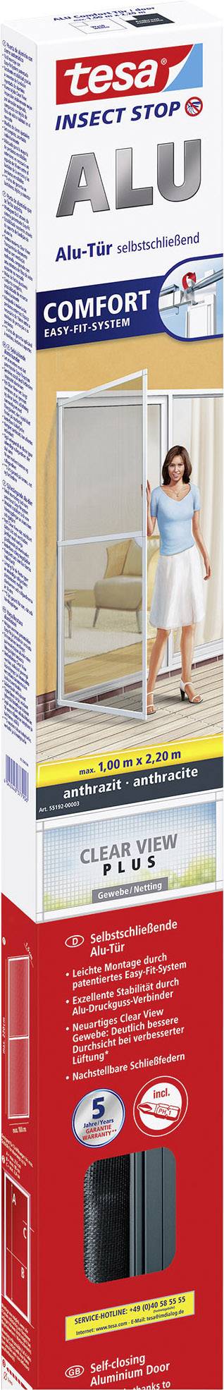 Tesa ALU COMFORT 55192-00003-00 Tür-Fliegengitter (B x H) 1000mm x 2200mm Anthrazit 1St.