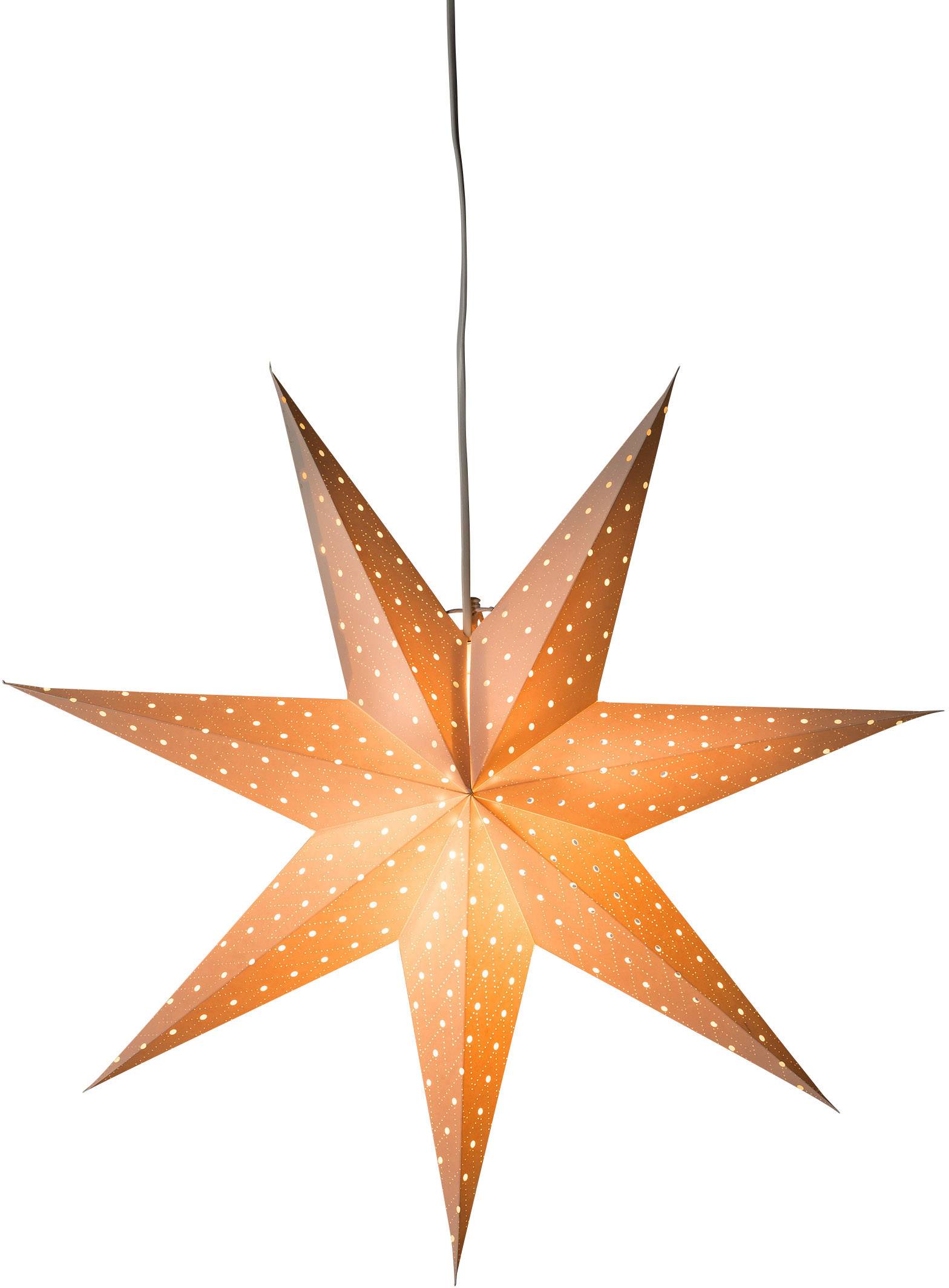 Konstsmide 2910-200 Weihnachtsstern Glühlampe, LED Weiß bestickt, mit ausgestanzten Motiven, mit Sc