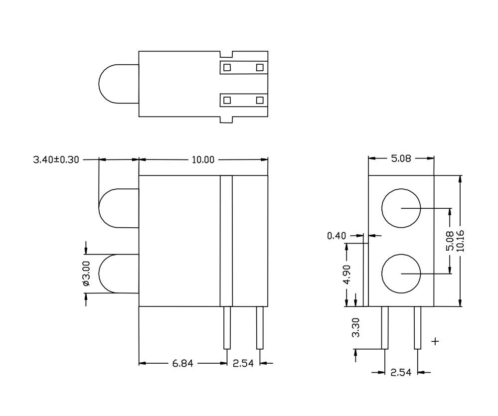 Vossloh Schwabe WU-B-D-3102-3200-2 LED-Baustein Grün 3mm 15 mcd Bulk