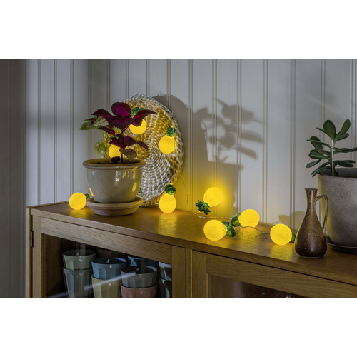 Konstsmide 3126-383 Motiv-Lichterkette Ananas Innen batteriebetrieben Anzahl Leuchtmittel 10 LED Wa