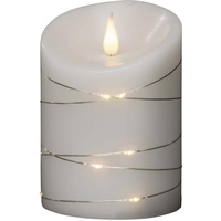 Konstsmide 1844-190 LED-Echtwachskerze Weiß Warmweiß (Ø x H) 100mm x 140mm mit 3D-Effekt, mit Schalter Konstsmide 1844-190 LED-Echtwachskerze Weiß Warmweiß (Ø x H) 100mm x 140mm mit 3D-Effekt, mit Schalter