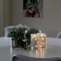 Konstsmide 1844-190 LED-Echtwachskerze Weiß Warmweiß (Ø x H) 100mm x 140mm mit 3D-Effekt, mit Schalter Konstsmide 1844-190 LED-Echtwachskerze Weiß Warmweiß (Ø x H) 100mm x 140mm mit 3D-Effekt, mit Schalter