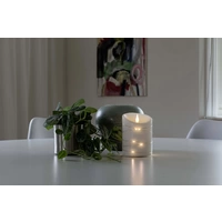 Konstsmide 1844-190 LED-Echtwachskerze Weiß Warmweiß (Ø x H) 100mm x 140mm mit 3D-Effekt, mit Schalter Konstsmide 1844-190 LED-Echtwachskerze Weiß Warmweiß (Ø x H) 100mm x 140mm mit 3D-Effekt, mit Schalter