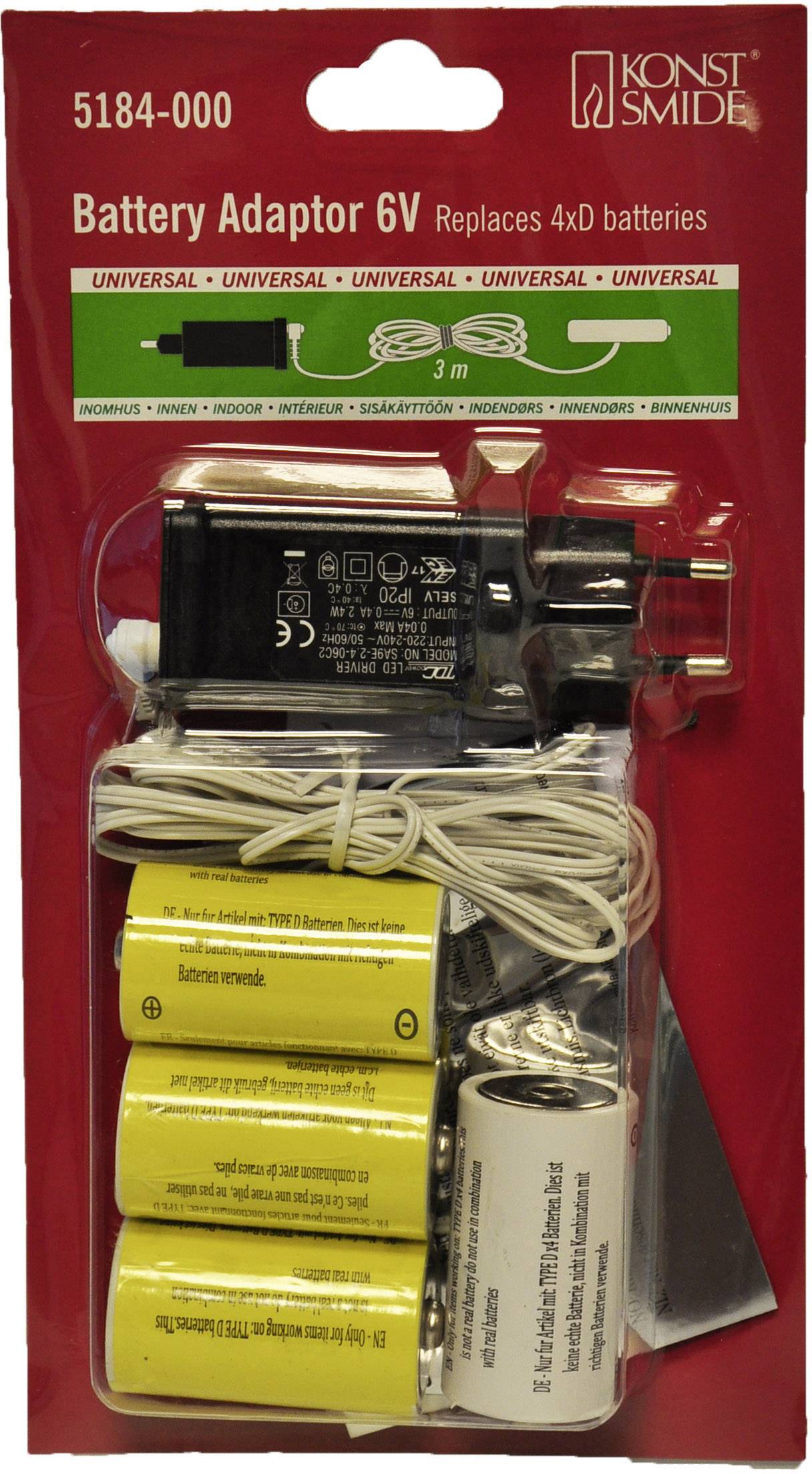 Konstsmide 5184-000 Netzadapter für Batterieartikel Innen netzbetrieben