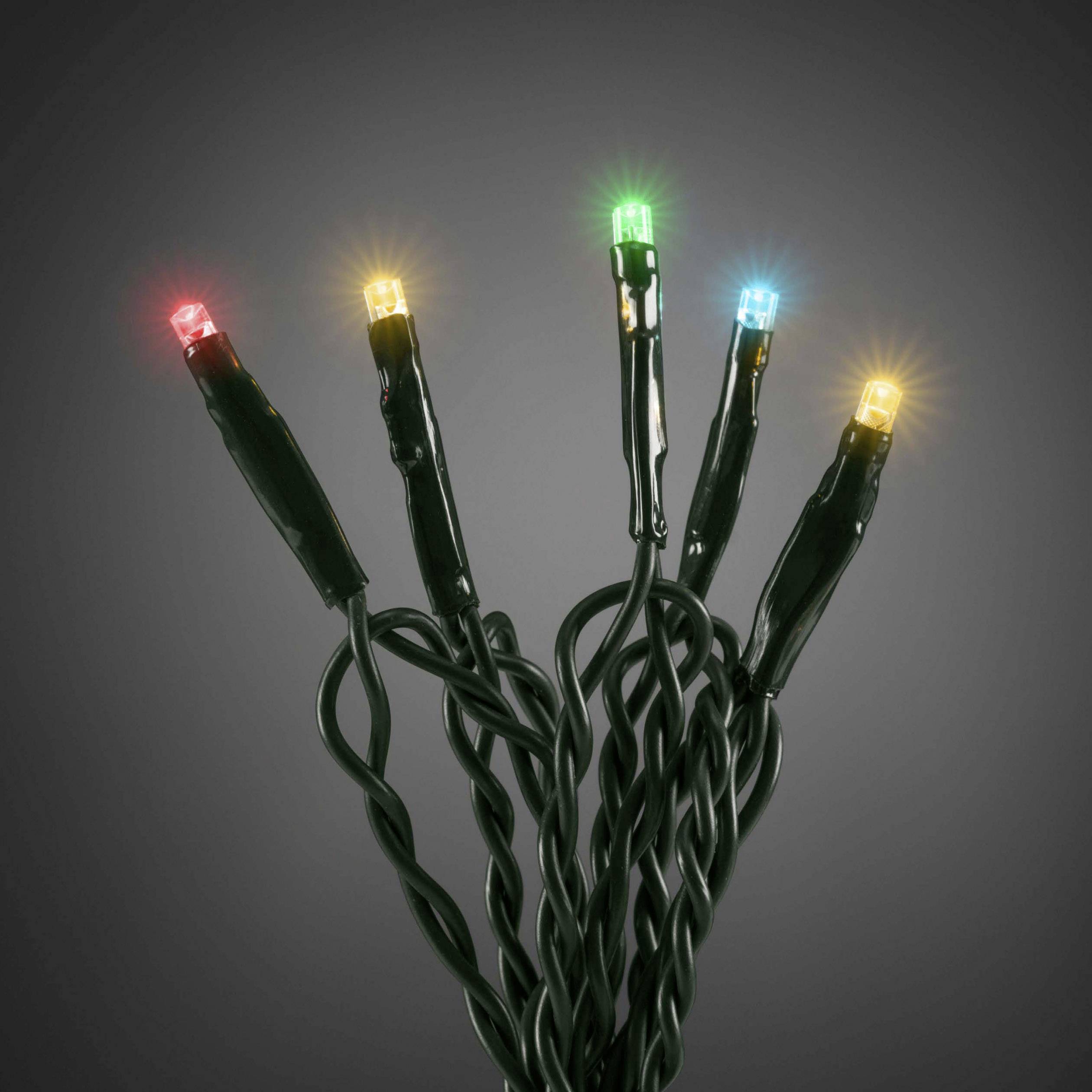 Konstsmide 6355-520 Micro-Lichterkette Innen netzbetrieben (Optional) Anzahl Leuchtmittel 200 LED RGB Beleuchtete Länge: 13.93m