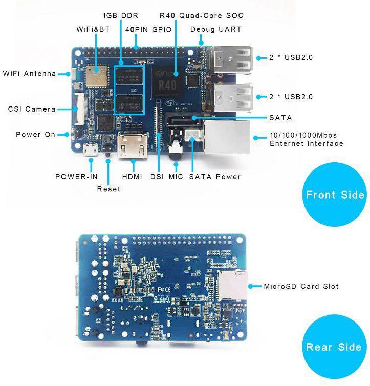 Banana PI BPi-M2 Berry Banana Pi BPI-M2 Berry 1 GB 4 x 1.20 GHz