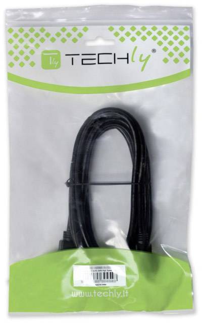 TECHly USB-Kabel USB 2.0 USB-A Stecker, USB-B Stecker 1.00 m Schwarz ICOC-U-AB-10-ANG