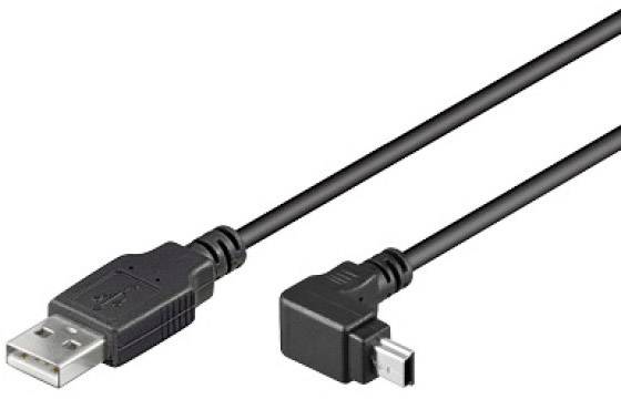 TECHly USB-Kabel USB 2.0 USB-A Stecker, USB-Mini-A Stecker 1.80m Schwarz ICOC-MUSB-AA-018ANG