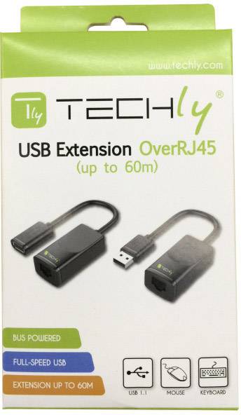 TECHly USB 2.0 Adapter [1x USB 1.1 Buchse A, USB 1.1 Stecker A - 2x RJ45-Buchse] IUSB-EXTENDTY2