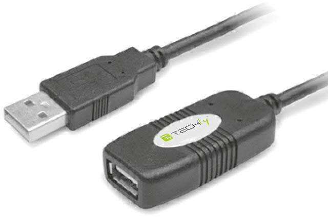 TECHly USB 2.0 Verlängerungskabel [1x USB 2.0 Stecker A - 1x USB 2.0 Buchse A] IUSB-REP10TY 10.00 m