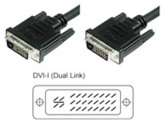 TECHly DVI Anschlusskabel DVI-I 24+5pol. Stecker, DVI-I 24+5pol. Stecker 1.80 m Schwarz ICOC-DVI-8900 DVI-Kabel