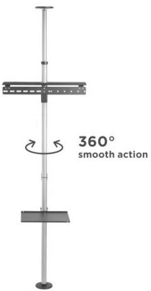 TECHly ICA-TR32 TV-Standfuß 94,0 cm (37") - 177,8 cm (70") Bodenständer, Deckenhalter