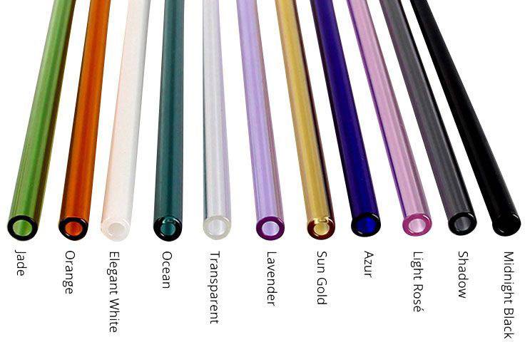 La Vague SMOOTHIE PARTY Wiederverwendbares Glastrinkhalm-Set mixed bunt