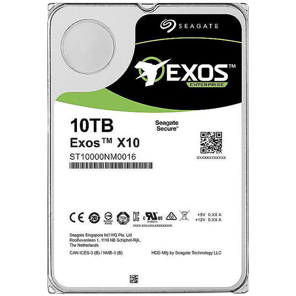 Seagate Exos X10 10 TB Interne Festplatte 8.9 cm (3.5 Zoll) SATA III ST10000NM0016 Bulk