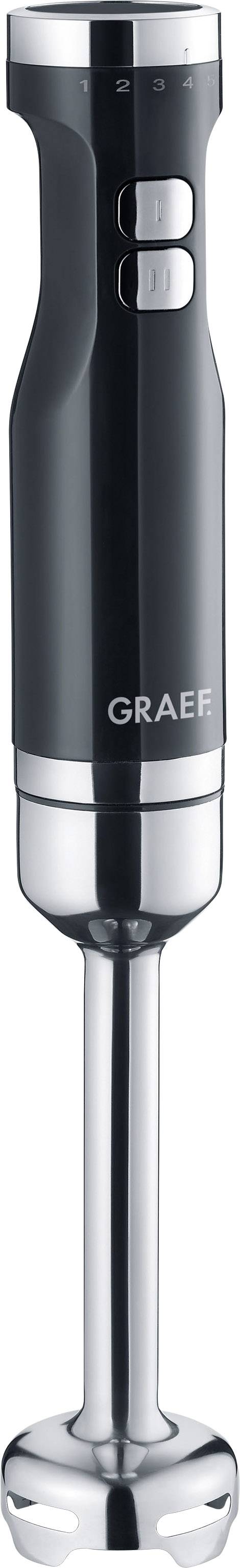 Graef HB502EU Stabmixer 800 W Schneebesenaufsatz, Turbofunktion Schwarz