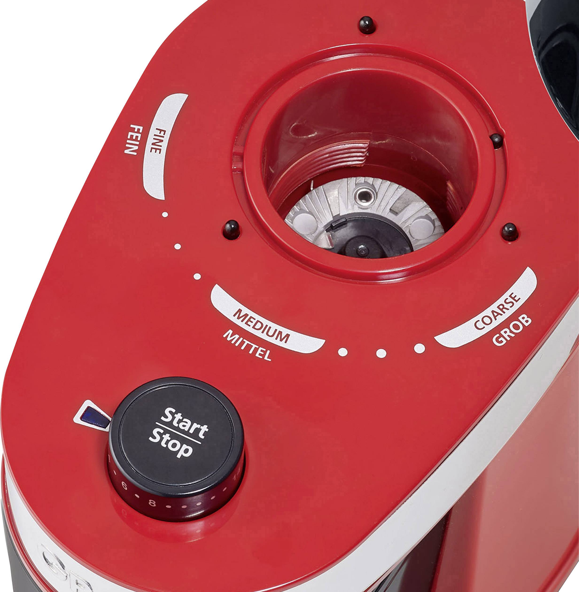 Graef CM203EU CM203EU Kaffeemühle Rot Edelstahl-Scheibenmahlwerk