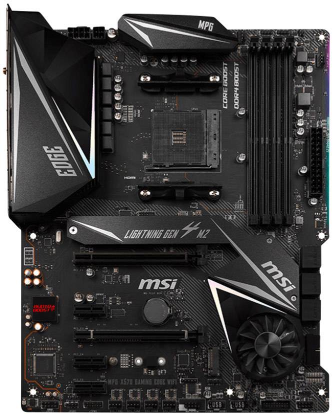 MSI Gaming MPG X570 Gaming Edge WiFi Mainboard Sockel (PC) AMD AM4 Formfaktor (Details) ATX Mainboard-Chipsatz AMD® X570