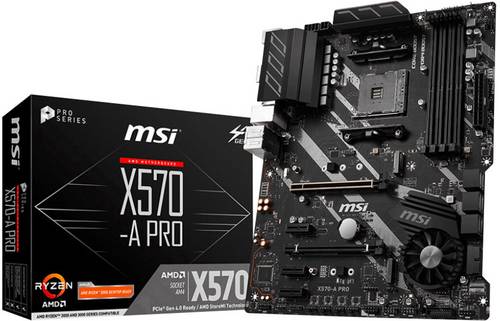 MSI Gaming X570-A Pro Mainboard Sockel AMD AM4 Formfaktor ATX Mainboard-Chipsatz AMD® X570