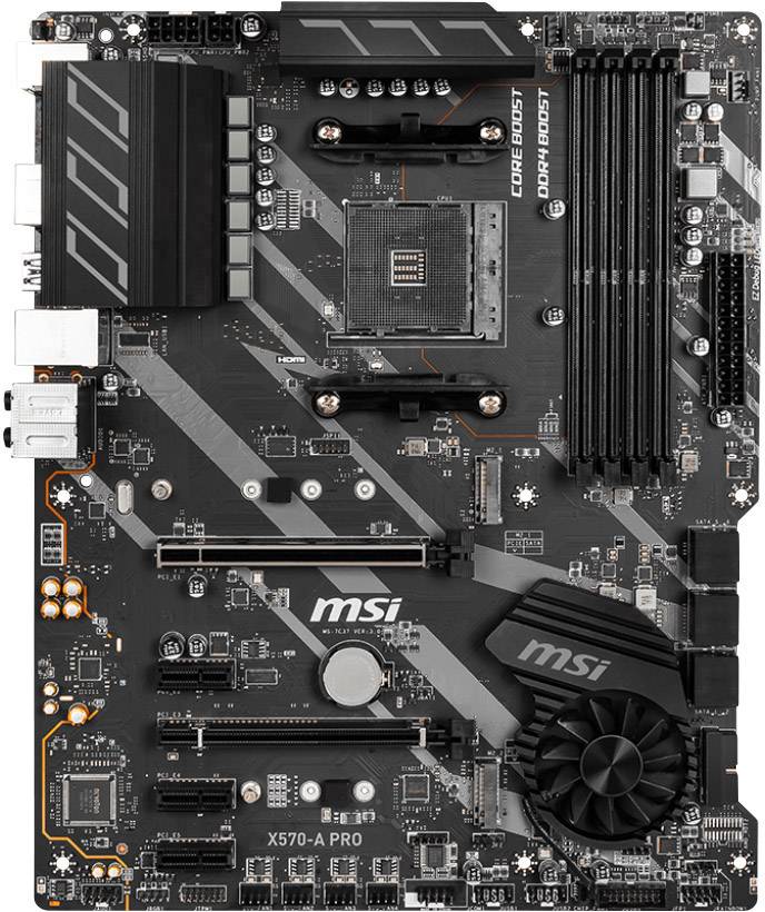 MSI Gaming X570-A Pro Mainboard Sockel (PC) AMD® AM4 Formfaktor (Details) ATX Mainboard-Chipsatz AMD® X570