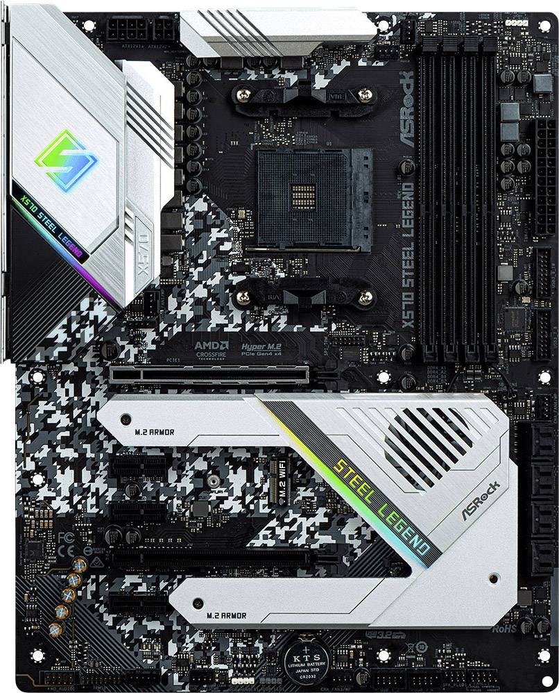 ASRock X570 Steel Legend Mainboard Sockel (PC) AMD® AM4 Formfaktor (Details) ATX Mainboard-Chipsatz AMD® X570
