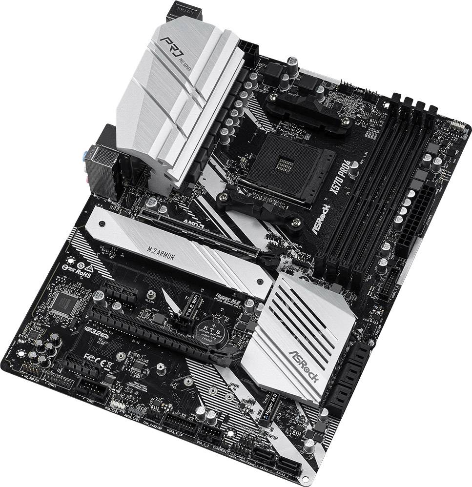 ASRock X570 Pro 4 Mainboard Sockel (PC) AMD AM4 Formfaktor (Details) ATX Mainboard-Chipsatz AMD® X5
