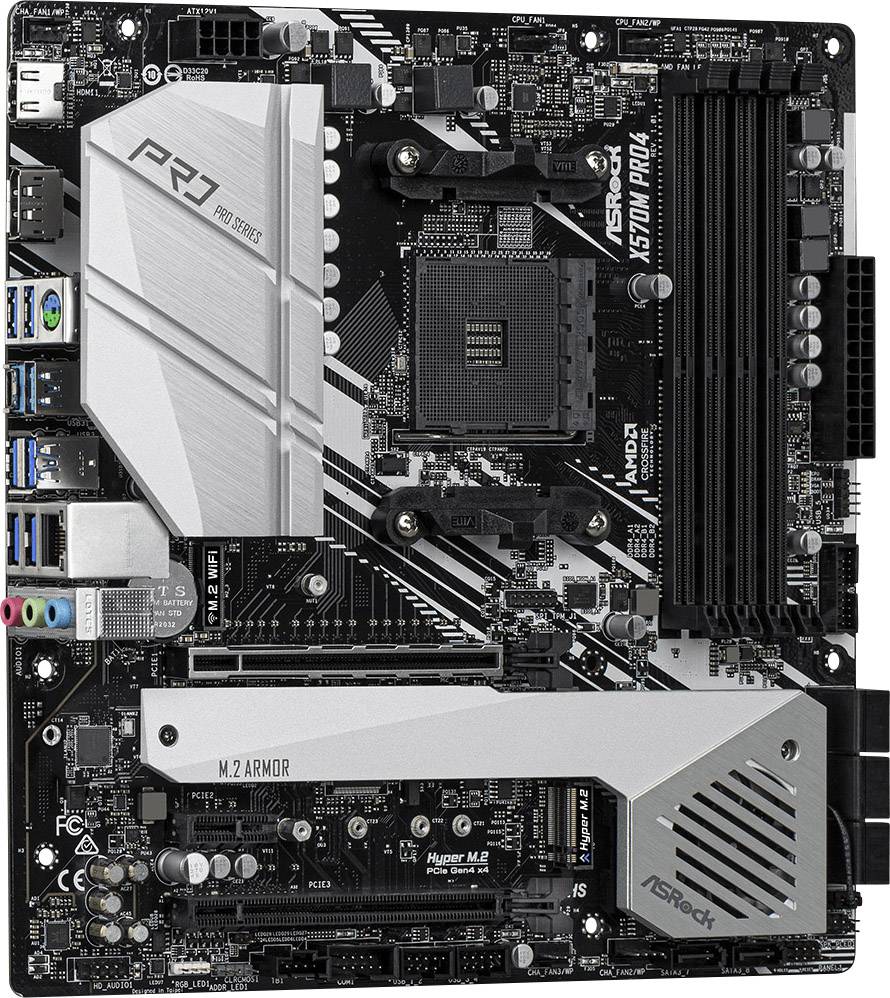 ASRock X570M Pro4 Mainboard Sockel (PC) AMD® AM4 Formfaktor (Details) Micro-ATX Mainboard-Chipsatz AMD® X570