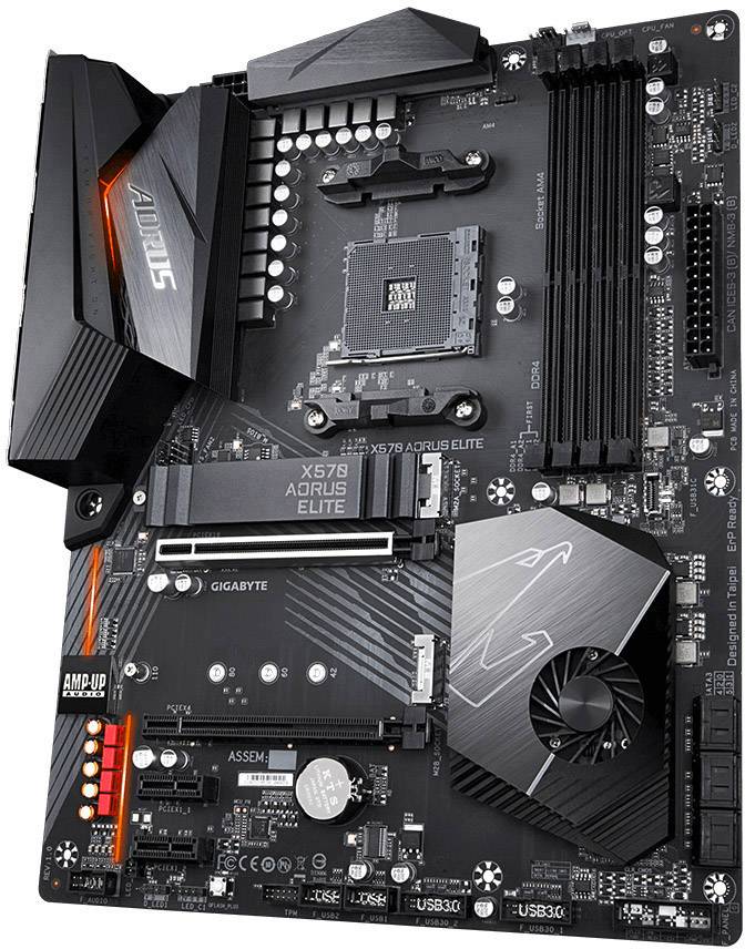 Gigabyte X570 AORUS ELITE Mainboard Sockel (PC) AMD AM4 Formfaktor (Details) ATX Mainboard-Chipsatz AMD® X570