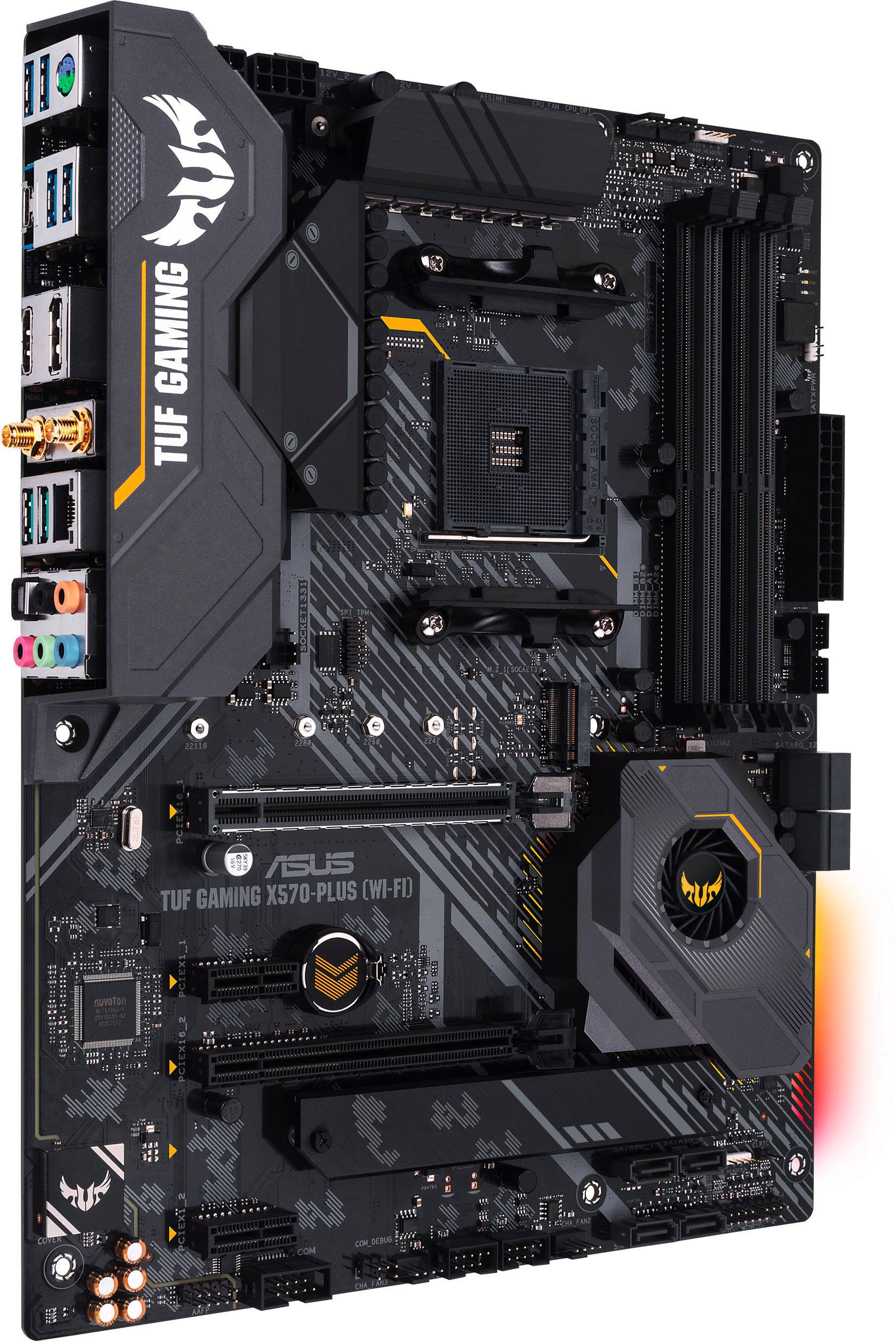 Asus TUF Gaming X570-Plus (WI-FI) Mainboard Sockel (PC) AMD AM4 Formfaktor (Details) ATX Mainboard-