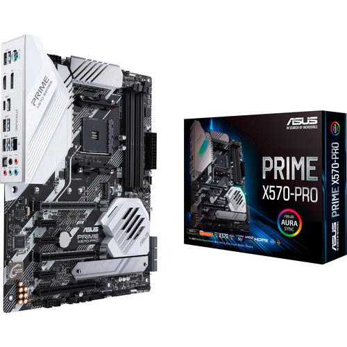 Asus Prime X570-Pro Carte mère Socket (PC) AMD AM4 Facteur de forme (détails) ATX Chipset de la carte mère AMD® X570