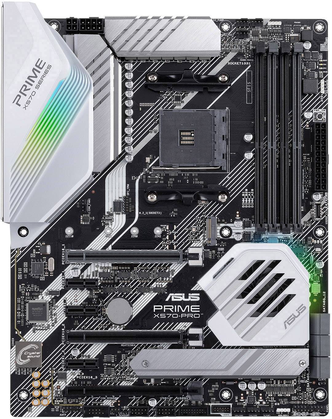 Asus Prime X570-Pro Mainboard Sockel (PC) AMD AM4 Formfaktor (Details) ATX Mainboard-Chipsatz AMD®