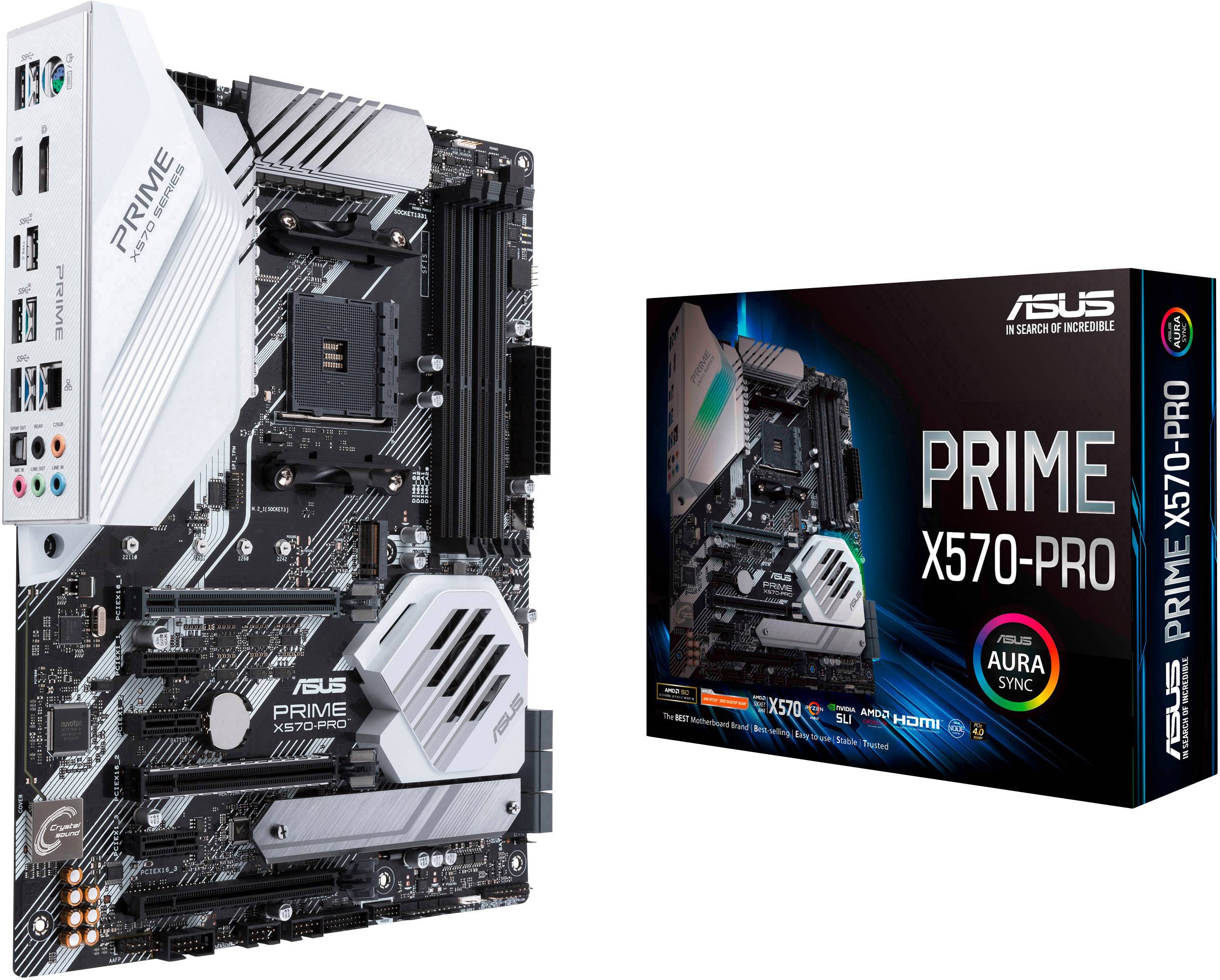 Asus Prime X570-Pro Mainboard Sockel (PC) AMD AM4 Formfaktor (Details) ATX Mainboard-Chipsatz AMD®