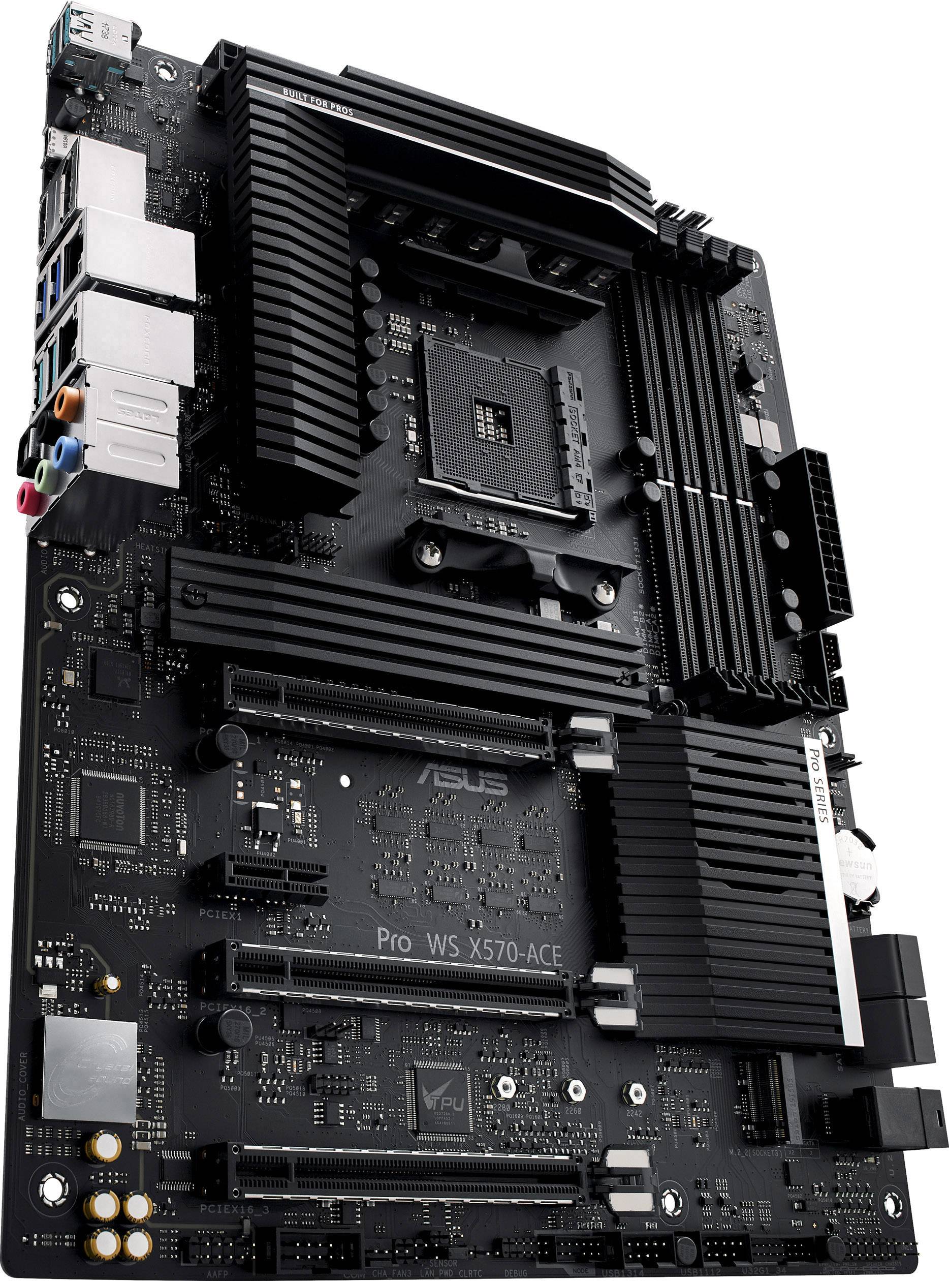 ASUS Pro WS X570-ACE - Motherboard - ATX - Socket AM4 - AMD X570 Chipsatz - USB-C Gen2, USB 3.2 Gen 1, USB 3.2 Gen 2 - 2 x Gigabit LAN