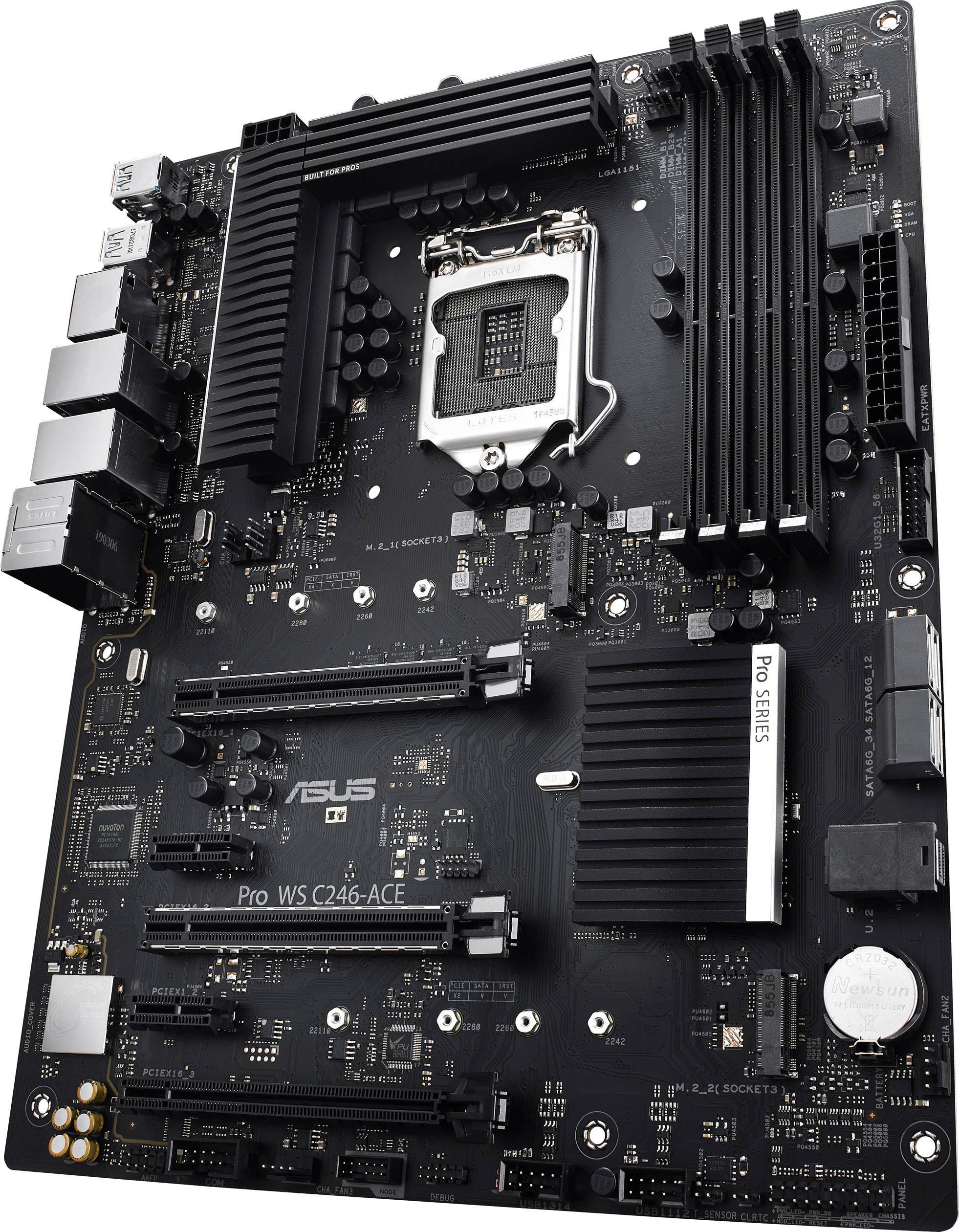 ASUS Pro WS X570-ACE - Motherboard - ATX - Socket AM4 - AMD X570 Chipsatz - USB-C Gen2, USB 3.2 Gen 1, USB 3.2 Gen 2 - 2 x Gigabit LAN