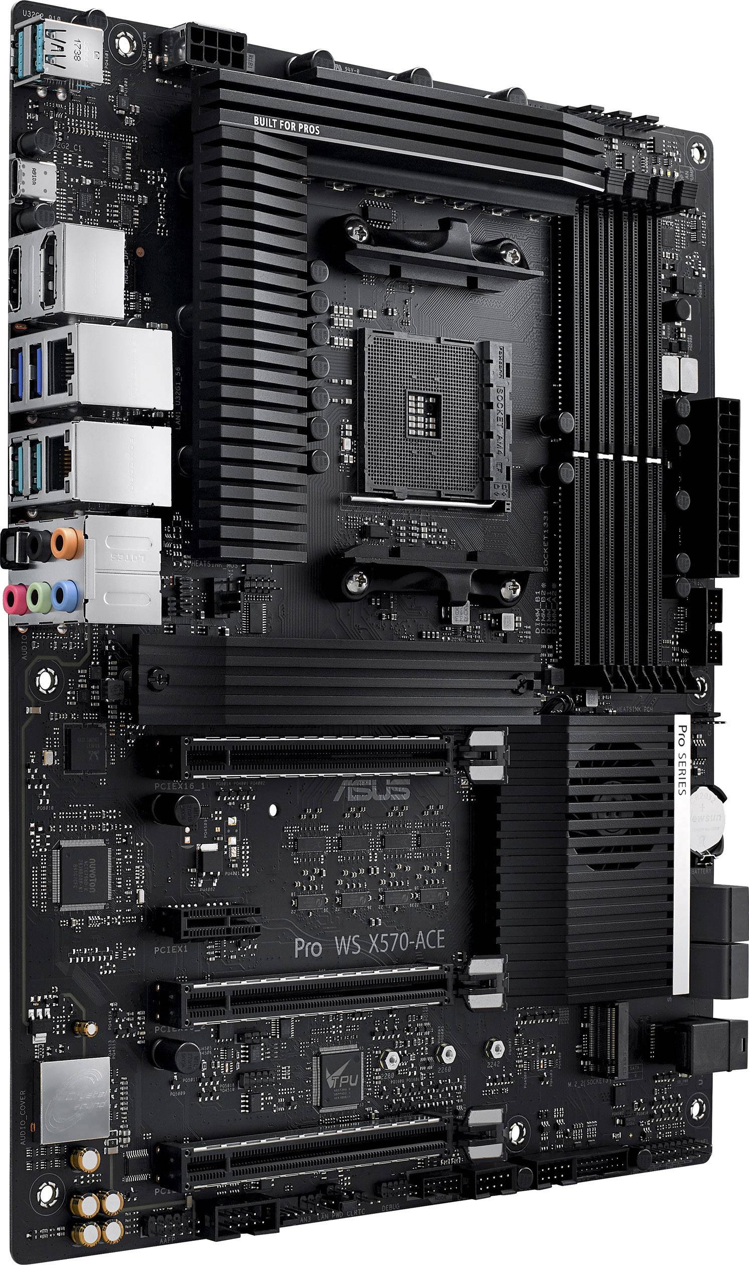 ASUS Pro WS X570-ACE - Motherboard - ATX - Socket AM4 - AMD X570 Chipsatz - USB-C Gen2, USB 3.2 Gen 1, USB 3.2 Gen 2 - 2 x Gigabit LAN