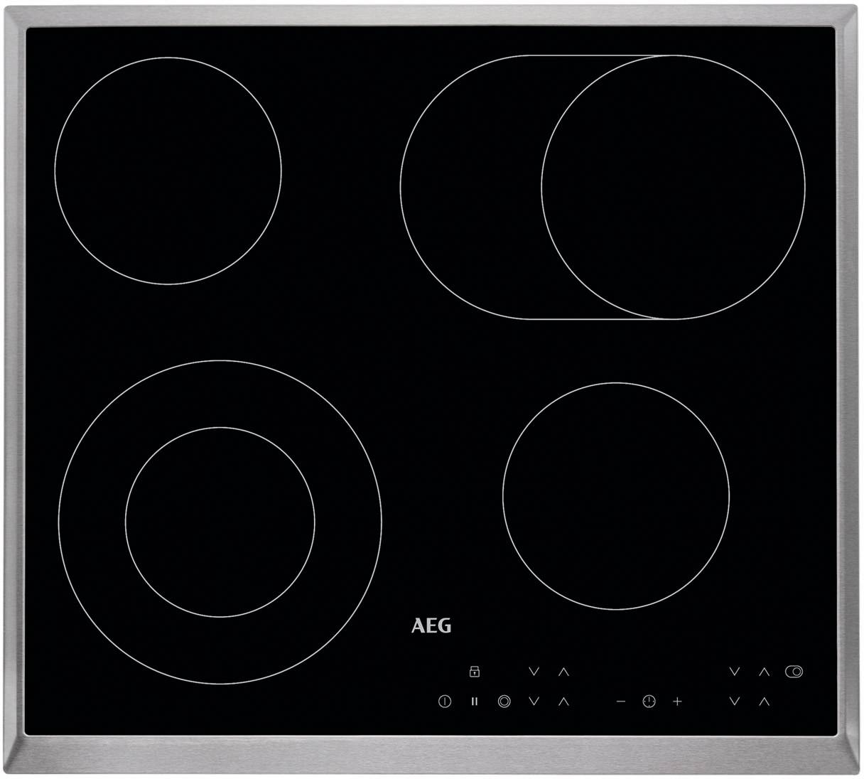 AEG HK634060XB Glaskeramik-Kochfeld 576 mm Autark
