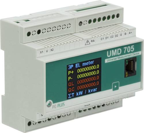 PQ Plus UMD 705E (24V) Digitales Hutschienenmessgerät UMD 705E (24V) Universalmessgerät-Hutschiene