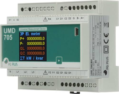 PQ Plus UMD 705CBM (24V) Digitales Hutschienenmessgerät UMD 705CBM (24V) Universalmessgerät-Hutsch
